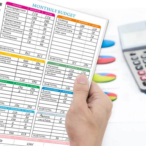 Family English BUDGET PLANNER money organizer notebook