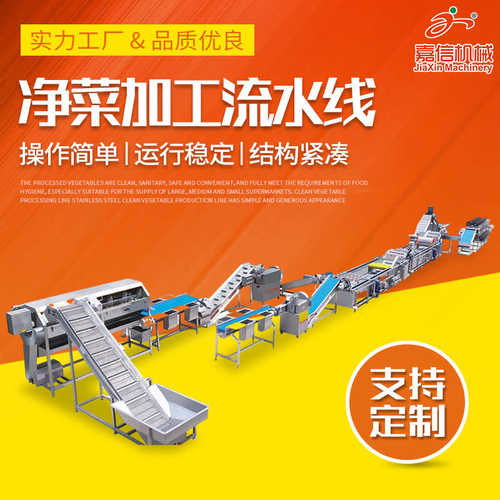 厂家直销喷淋式瓜果气泡清洗机 净菜加工流水线 预制菜加工设备果