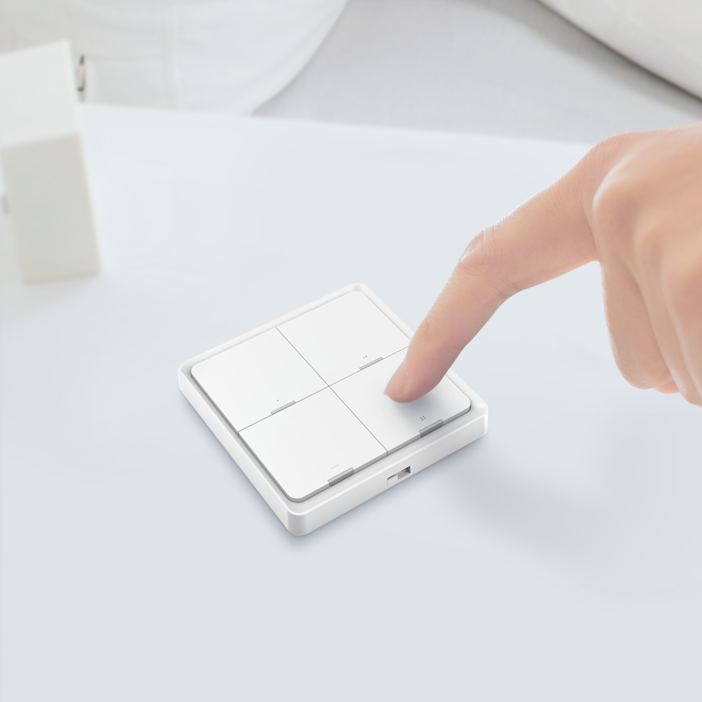 【新品】博联魔法家智能免布线四键情景面板自定义灯光遥控