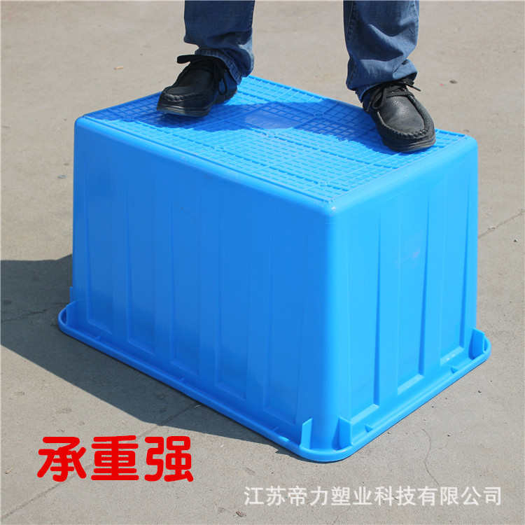 塑料水箱厂家批发 方形不带孔新料塑料周转箱 养鱼养虾养龟多用箱