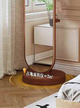 XIK旋衣转一立式可移动穿地衣镜全身落镜家用卧室挂衣帽架镜子体