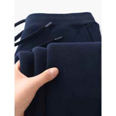 480G重磅摇粒绒束脚卫裤男士冬季防寒保暖运动裤抽绳松紧腰休闲裤