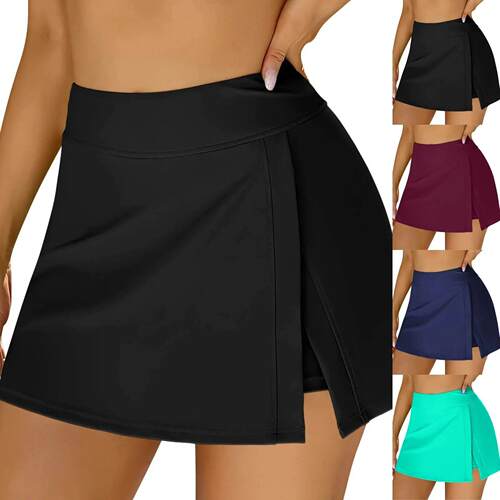 Plus Size Swimsuit For Women Skirt Built In Swim Shorts
