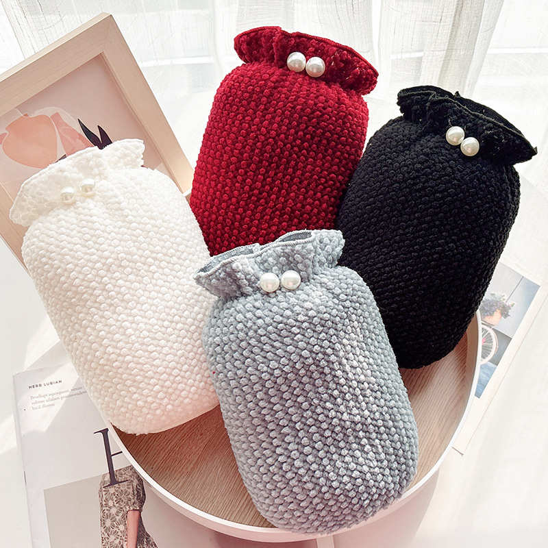 冬毛绒布短款防污护袖成人学生羽绒服耐磨袖头防脏工作钉珠手袖套