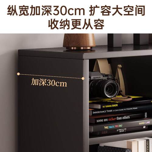 北欧风书架落地一体复古玄关柜客厅靠墙展示架多层收纳储物架