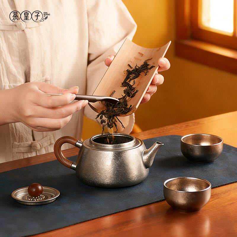 茶皇子纯钛单人茶具一人饮迷你功夫茶具泡茶壶便携办公室泡茶套装