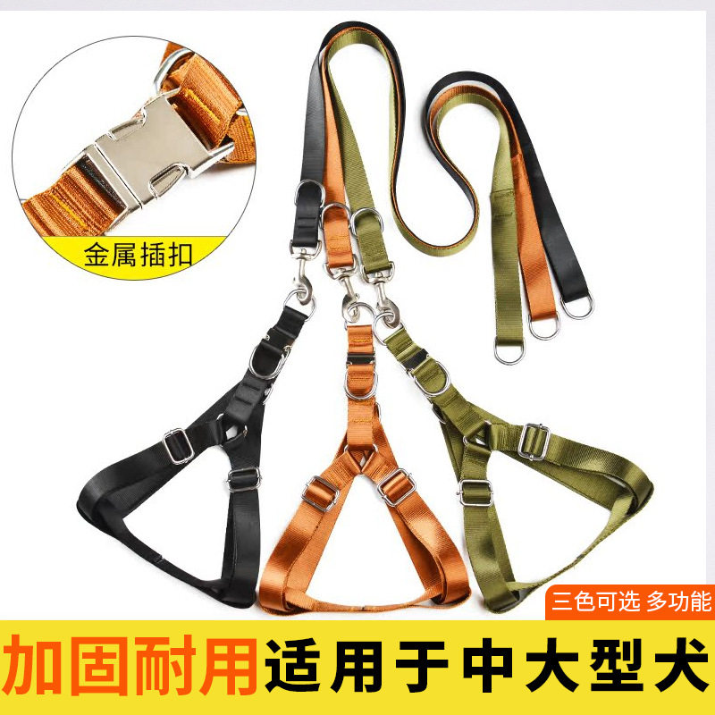 金毛边大型犬狗狗加厚狗牵引绳