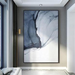 北欧风格 饰画简约餐厅壁画黑白灰水彩艺术现代轻奢玄关挂画 客厅装