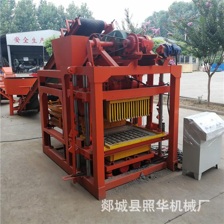 QT4-26C中型半自动水泥砖成型设备混凝土砌块路面砖制砖机
