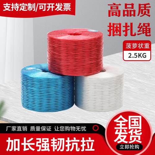 【源头工厂】塑料包装绳彩色捆扎绳撕裂带草球草绳草饼尼龙绳子