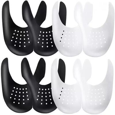 4Pcs Crease Protector Shoe Anti Crease Bending Crack Toe Cap