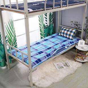 褥套纯棉学生单人0.9米床垫保护套宿舍全棉垫子罩褥子罩格子床单