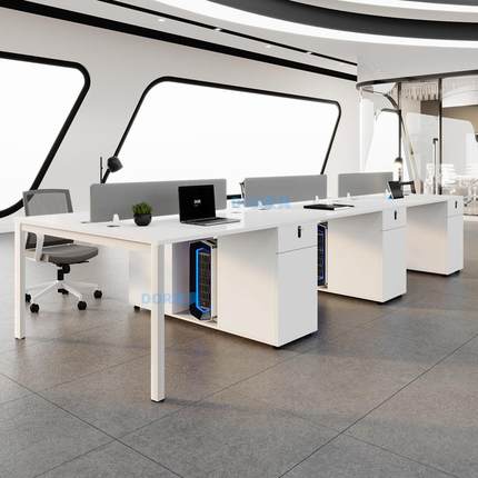 0J职员办公桌椅色组合白简约现代公司四人2SY-A0512工位4人员公工