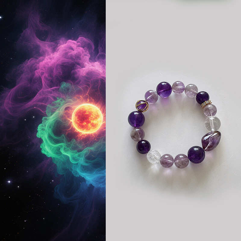 【猎户星云】九紫离火手链女转运天然紫水晶手串送闺蜜生日礼物