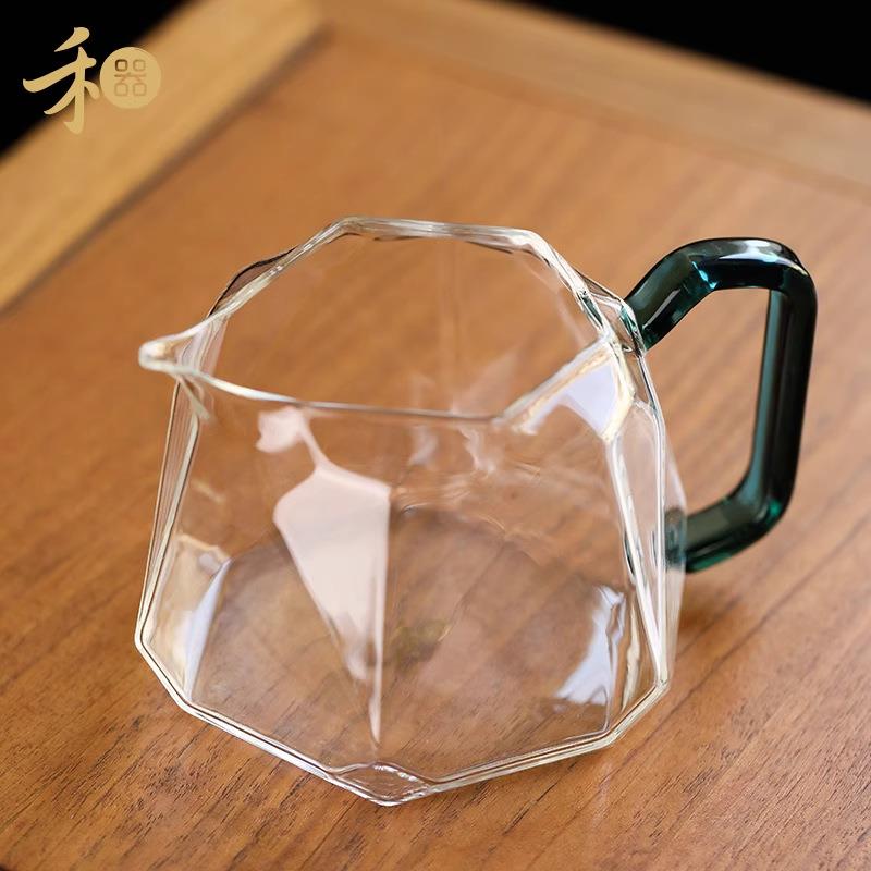 禾器玻璃公道杯和器耐热茶海公杯分茶器茶具透明通透手工耐高温
