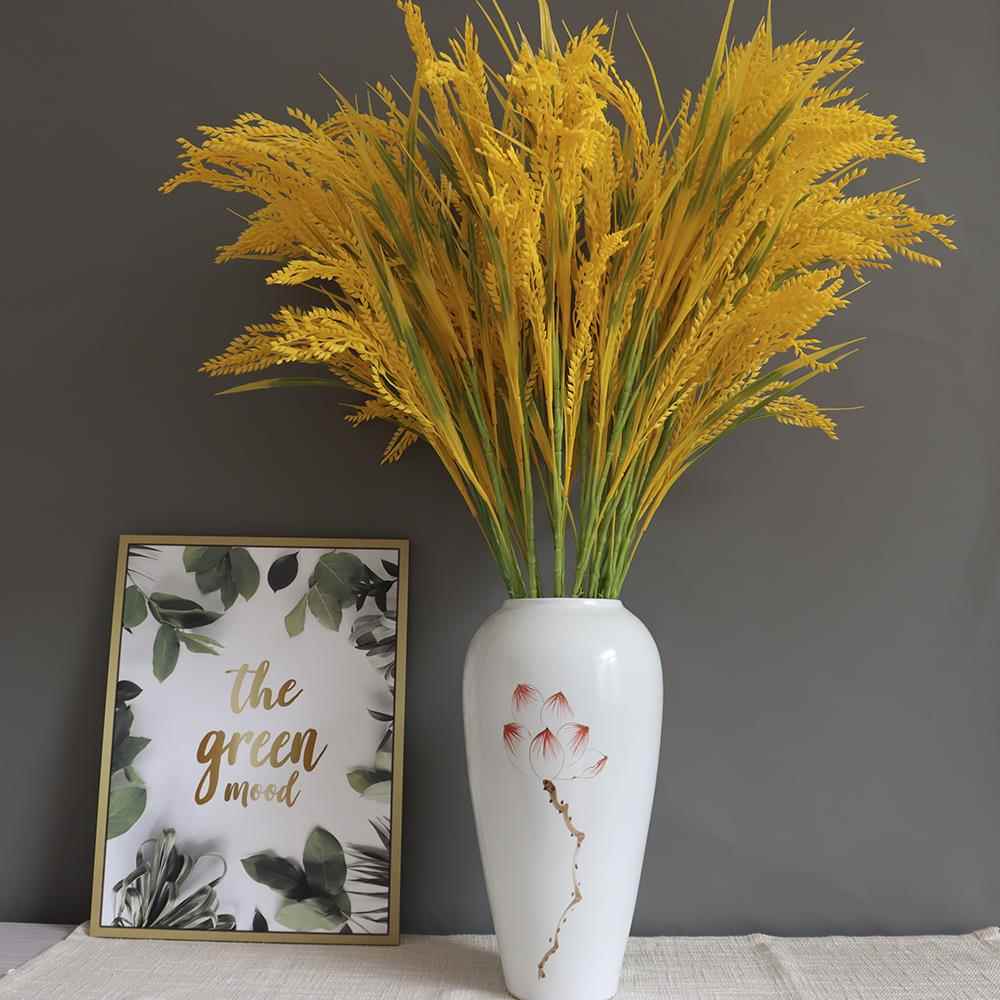 热卖仿真稻谷假水稻麦穗稻穗 干花假大米舞蹈道具花手拿稻子谷子