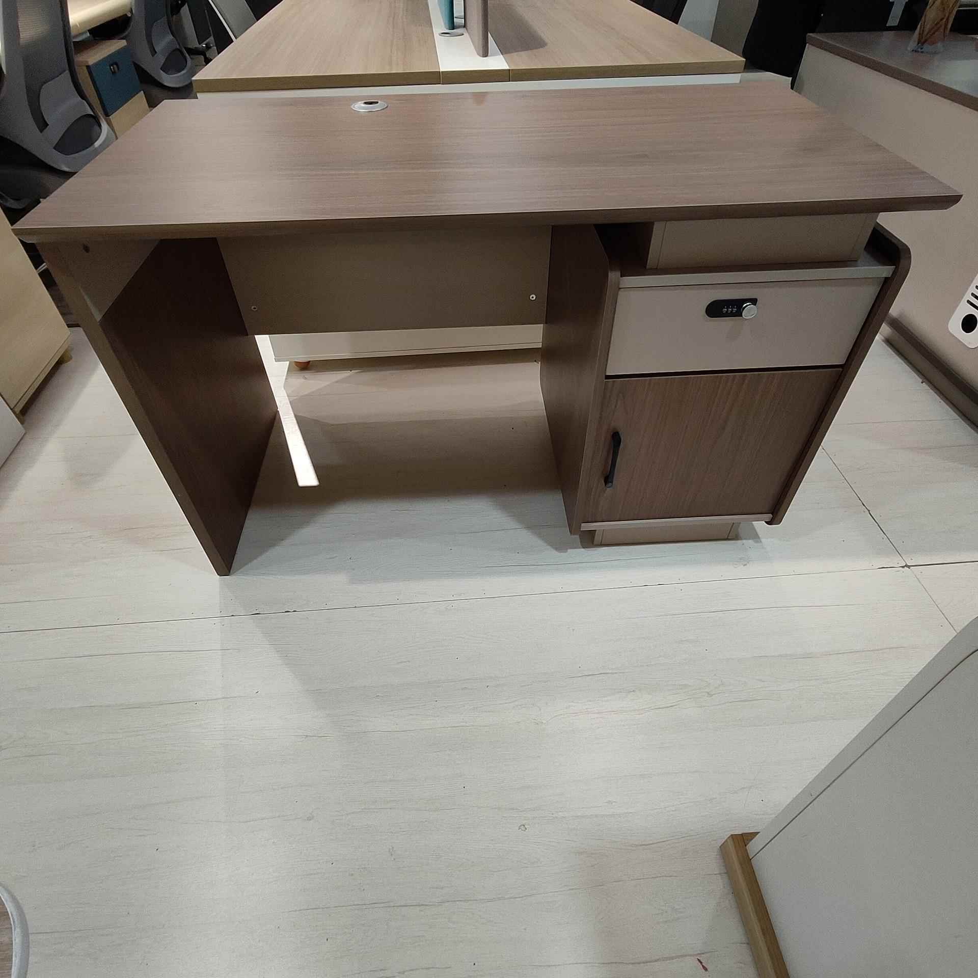 单人公桌约现IZB代员工职务员财单人带柜子办公办室简易台式简电