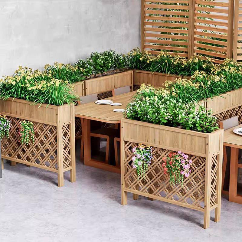 隔栅断花架户外庭院木栏围栏室内餐卡座护GDHJ厅栏露阳台花盆台架
