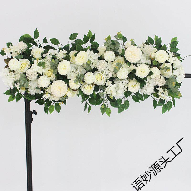 婚庆布置装饰排花路引t台花艺婚礼假花铁艺场景仿真花背景垒德株