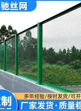 高速菱形防抛网钢板网高架桥梁两侧防眩网天桥绿色钢板网厂家