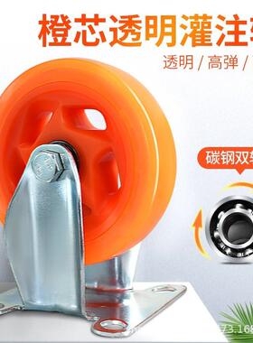 黄色折叠手推车平板车拉货车拖车推货车静音便携四轮小推车小拉车