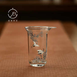耐热茶海水晶高档家用茶具 宜室茶话玻璃公道杯加厚分茶器公杯日式