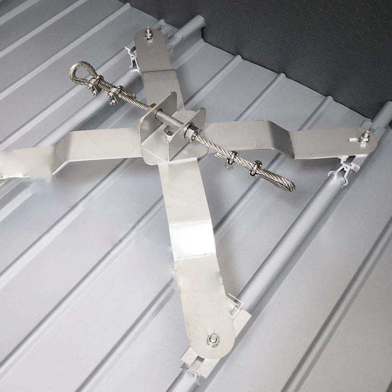 屋面防坠落系统装置铝镁锰金属屋面配件钢结构屋面高空施工防坠落