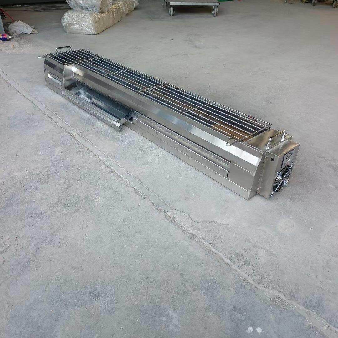 包钢烤炉加厚包钢烧烤炉商用摆摊夜市烤串隔热烧烤架风机烧烤炉