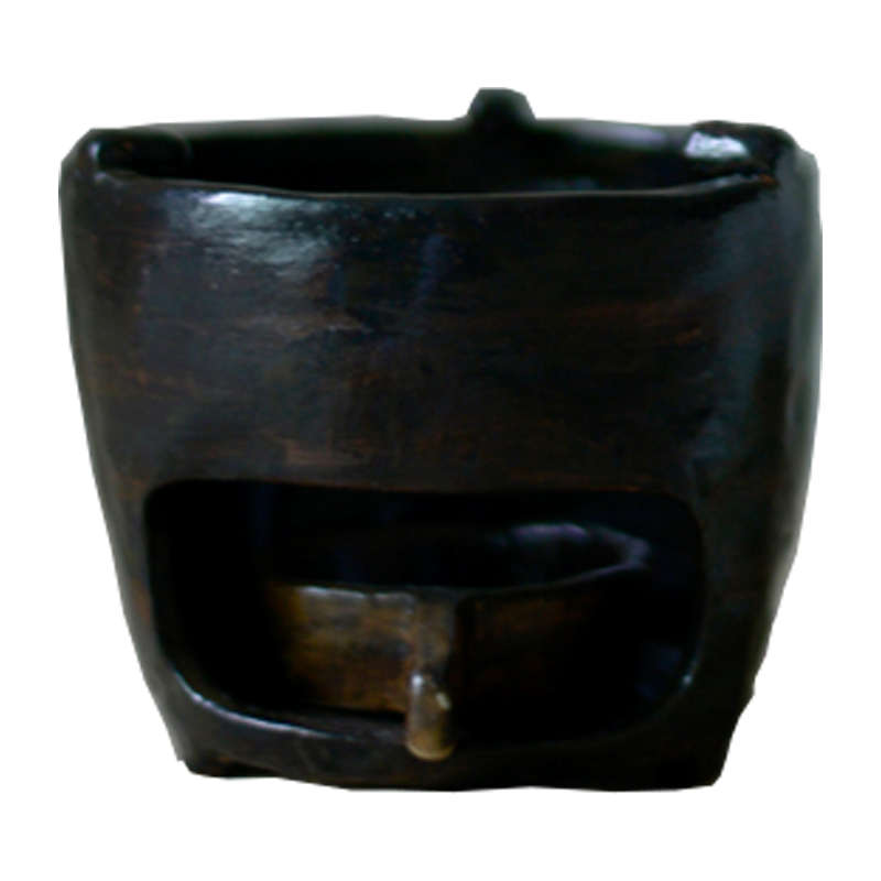 手艺粗陶温茶炉底座蜡烛加热 迷你日式温茶器陶瓷煮茶保温器暖杯