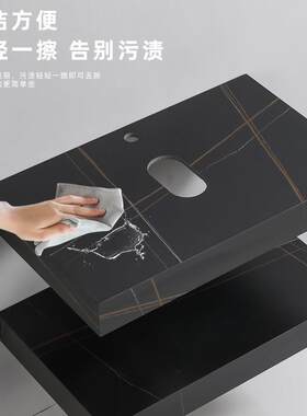 岩板浴室柜组合无缝拼接盆大理石台面板材阳台上洗漱台洗手盆池
