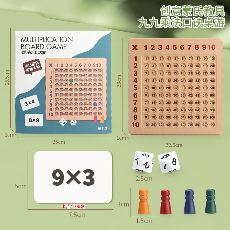 乘法表儿童早教乘法学生科学实验