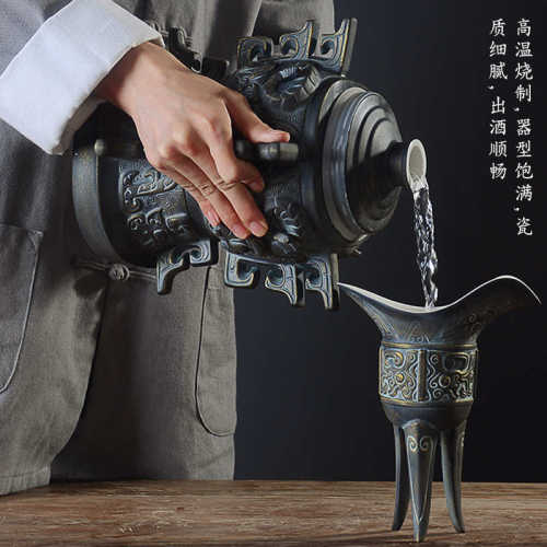 景德镇陶瓷酒瓶3斤5装仿古青铜器 散酒壶密封酒罐藏酒坛厂家直销