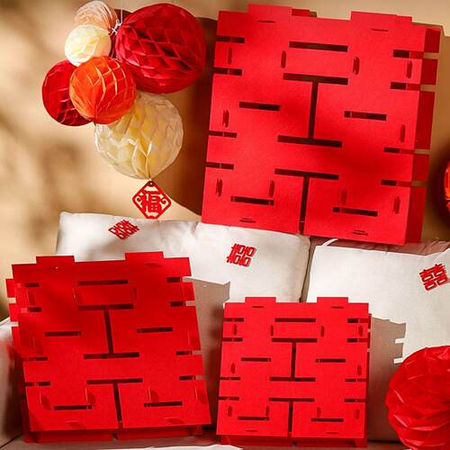 结婚立体喜字摆件婚礼新房卧室客厅装饰婚房布置大囍婚庆用品大全
