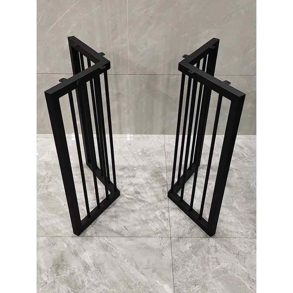 铁艺桌腿岩议板桌脚实办IJN公桌腿木桌脚架支架茶几餐桌会可调节