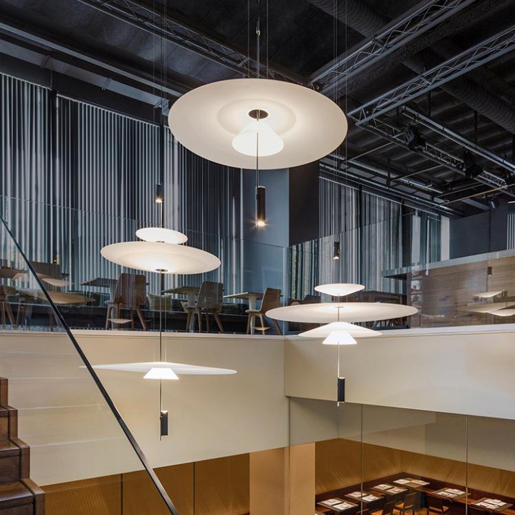 后现代极简led雨伞吊灯创意个性餐厅别墅客厅商场样板房装饰灯具