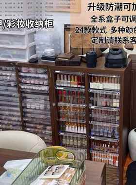 文具文收纳抽屉式件柜钢笔铅笔储柜物柜平XHO多底层美甲收纳柜