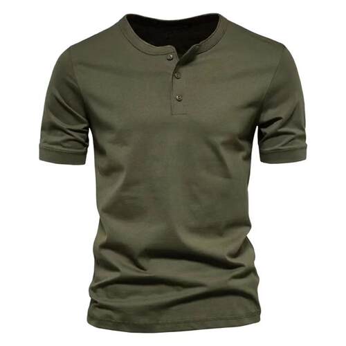 Men's round neck short sleeved T-shirt men's top