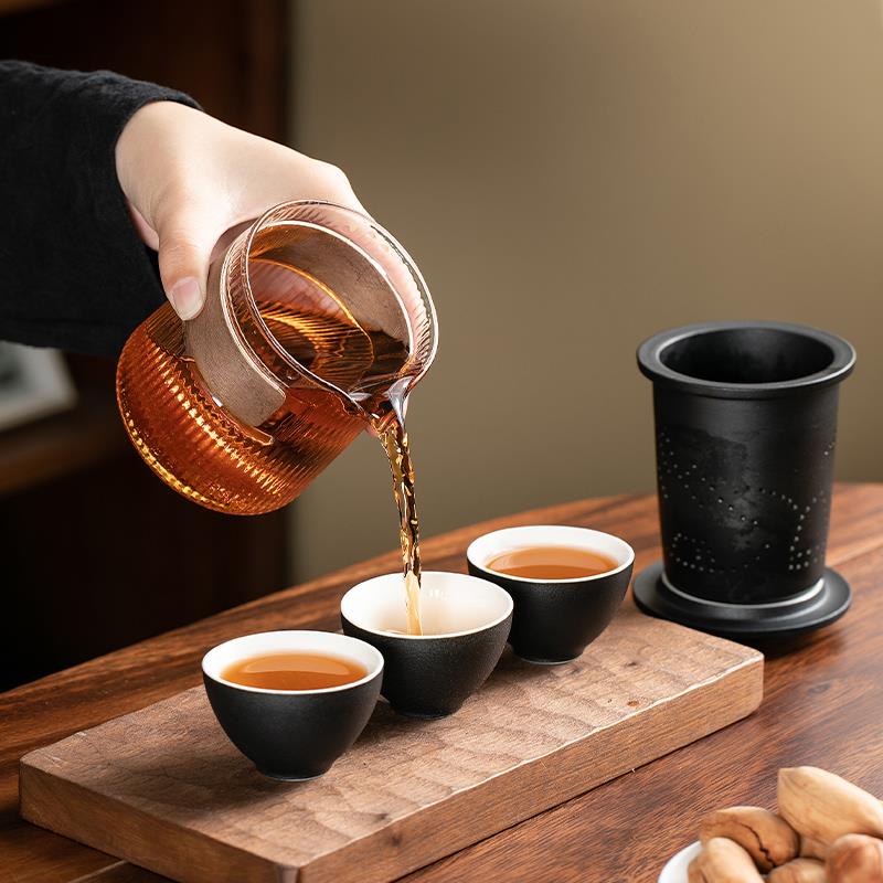 可携式旅行茶具带烧水壶小套装户酒店差外泡壶茶茶CR-0745杯露营