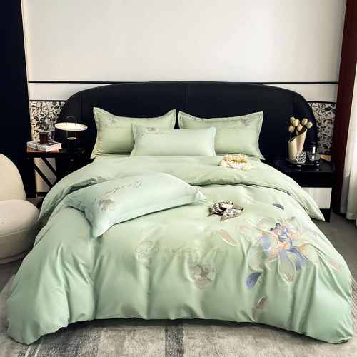 厂家直销2024新款磨毛刺绣四件套家用1.5米1.8m床单被套床上用品