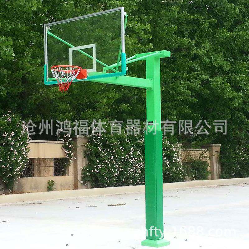 现货供应地埋式大圆管方管篮球架，成人室内外篮球架多功能户外