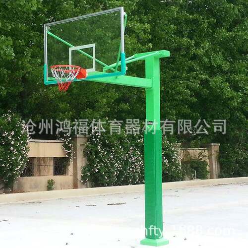 现货供应地埋式大圆管方管篮球架，成人室内外篮球架多功能户外