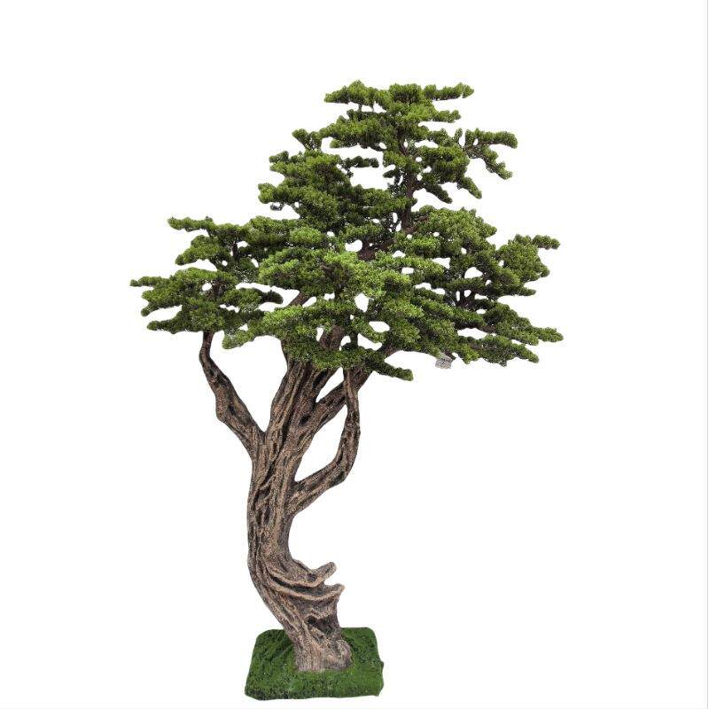 仿真迎客松摆件假树植物造景绿植松树家居酒店装饰仿真松柏树