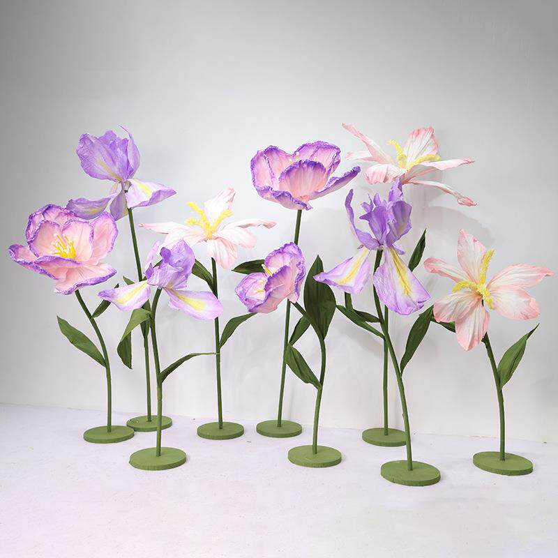 婚礼堂装饰纸艺大花舞台路引小花园组合活动布置摄影道具商场美陈