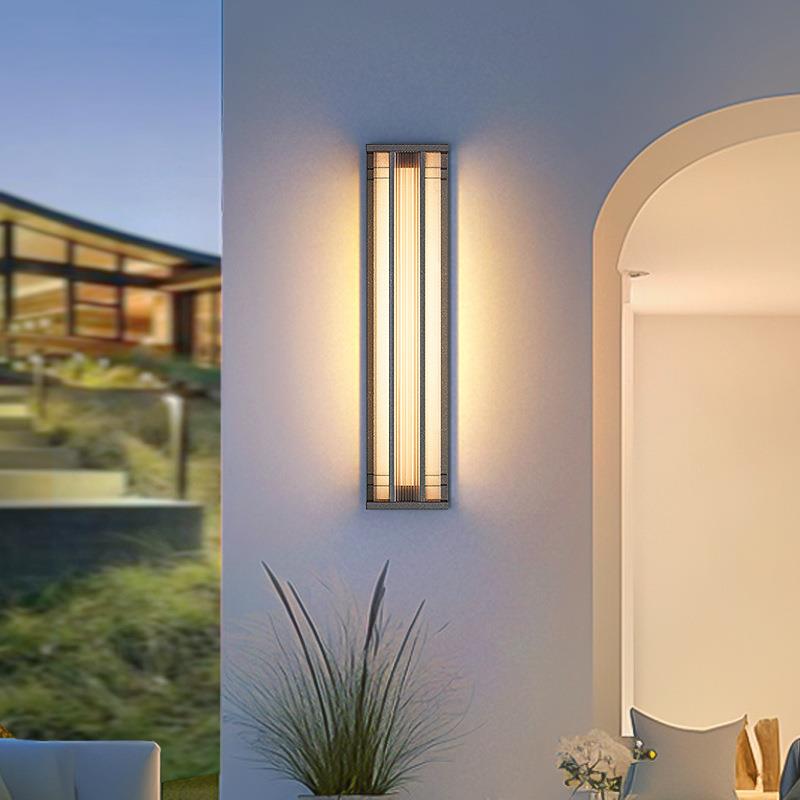 户外壁灯太阳能庭院柱子壁灯大门口两侧壁灯长条壁灯院子墙壁灯