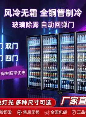 凯丽特商用展示柜保鲜冷柜立式冷藏柜商用饮料柜网红酒吧全屏柜