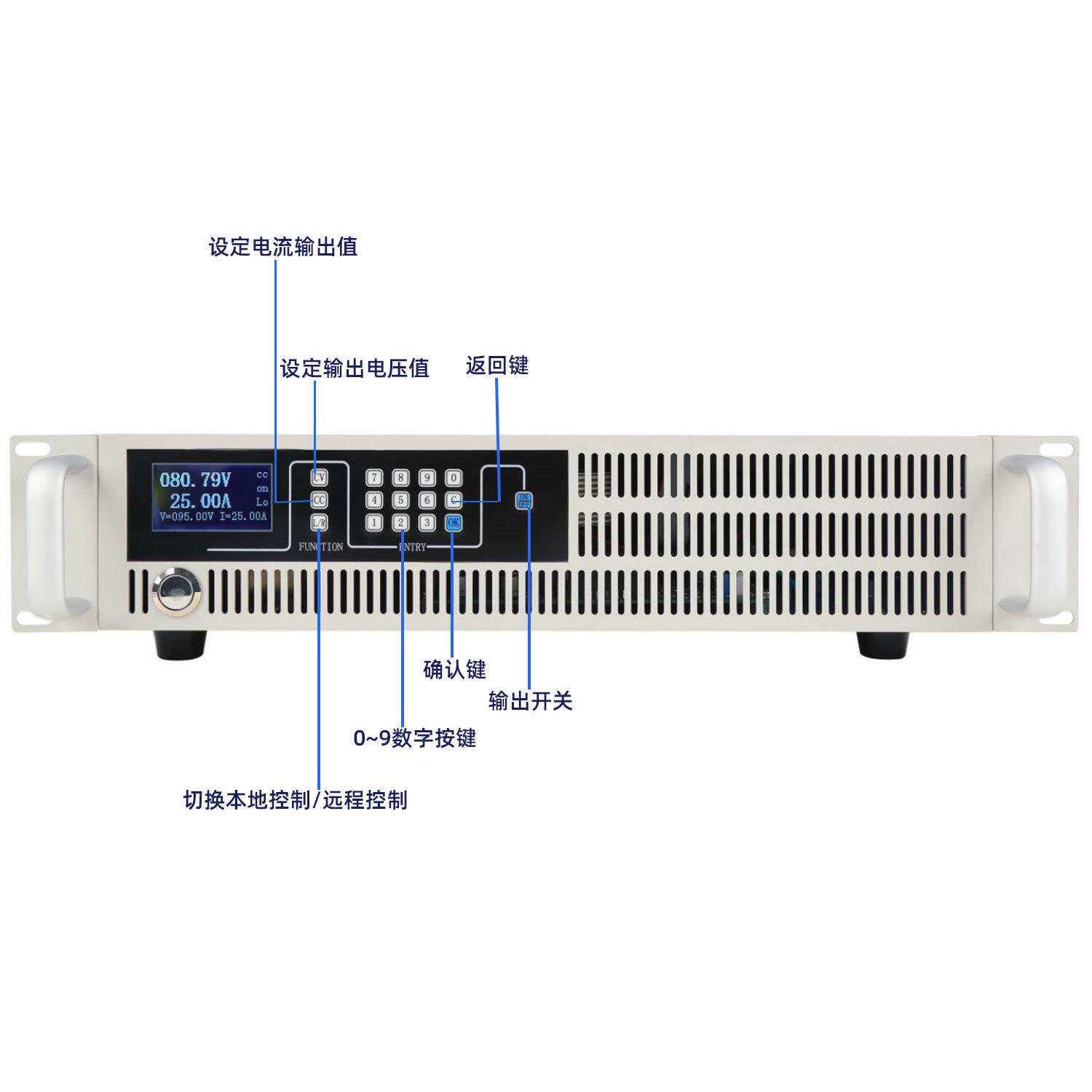 SPPS12524可调直流稳压电源125V24A可编程电池充电维修自动化测试