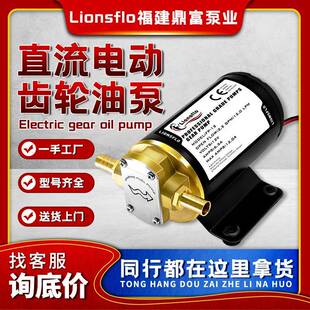 Lionsflo抽油泵12V电动抽油泵24V自吸抽柴油换机油直流小型齿轮泵