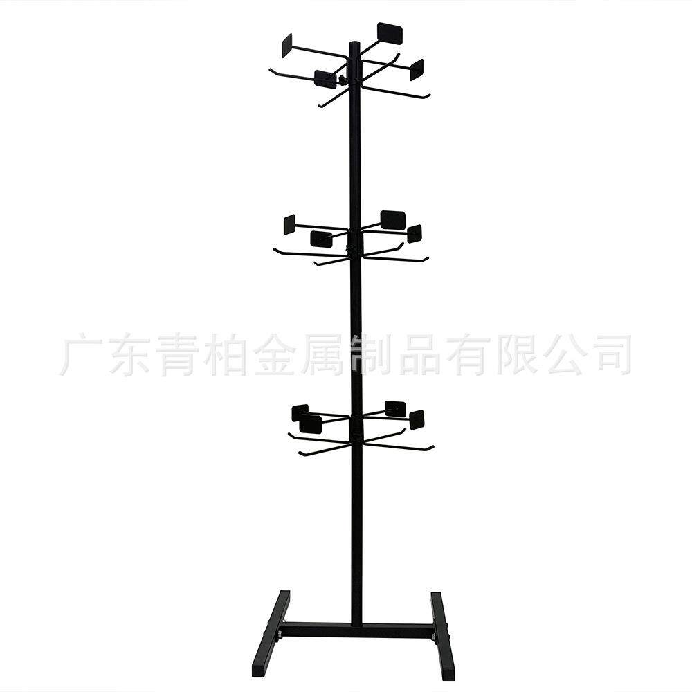 炒锅架展示架商用多层平底锅煎锅挂架可插广告落地摆放架