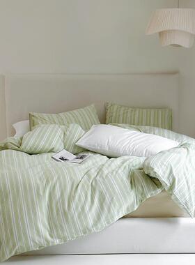 纯棉单芯生品条被套yunsang150x200cm被罩学宿舍纹200x230全棉单