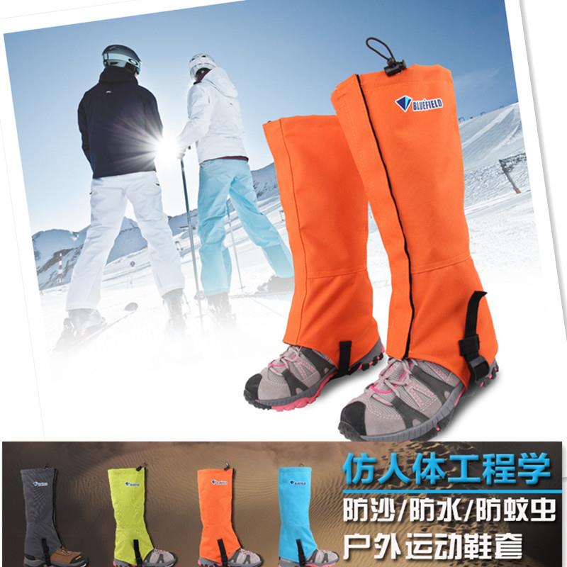 新款直销户外登山徒步雪套脚套护腿冬季防雪防水防沙鞋套成人旅行